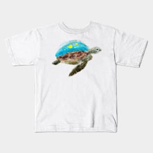 Turtle Watercolor Kids T-Shirt